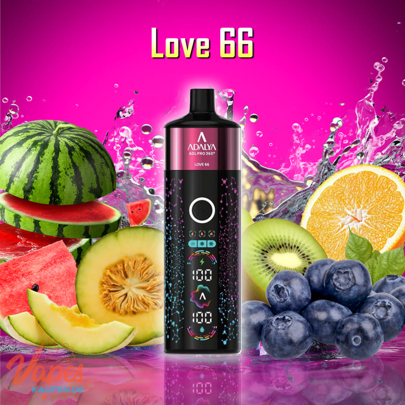 ADALYA EDITION 20K ADL PRO 360° Vape mit 2 % Nikotin – Geschmacksrichtung Love 66