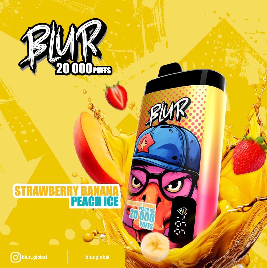 Blur Vape 20000 strawberry banana peach ice