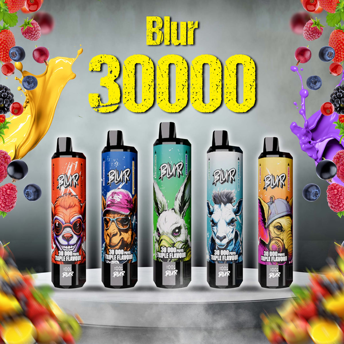 BLUR 30.000 3in1 Vape mit 2 % Nikotin entdecken. Drei Geschmacksrichtungen in einem Gerät, wiederaufladbarer Akku und zehn verschiedene Varianten.