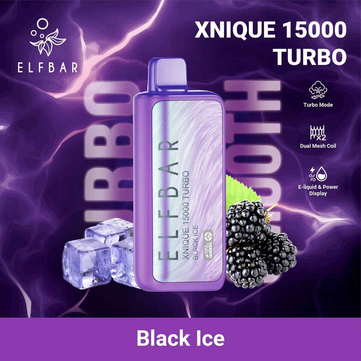 Elfbar Xnique Turbo 15.000 Black Ice