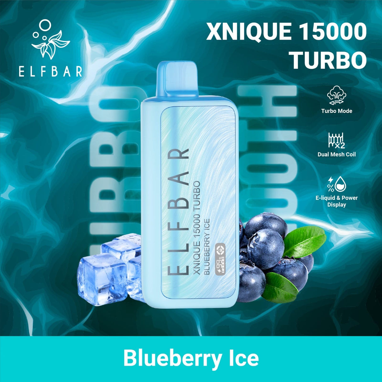 Elfbar Xnique Turbo 15.000 Blueberry Ice
