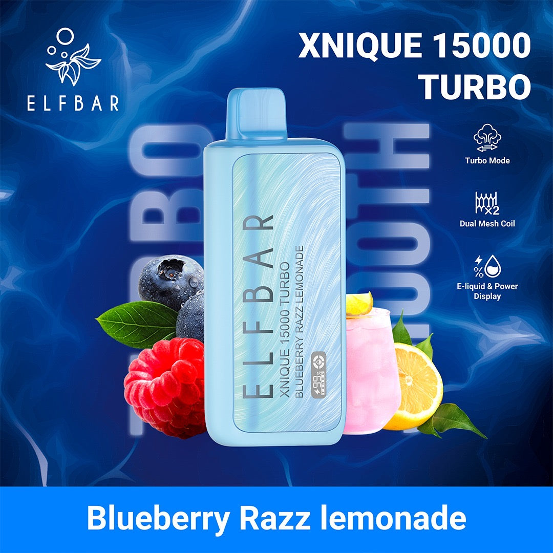 Elfbar Xnique Turbo 15.000 Blueberry Razz Lemonade