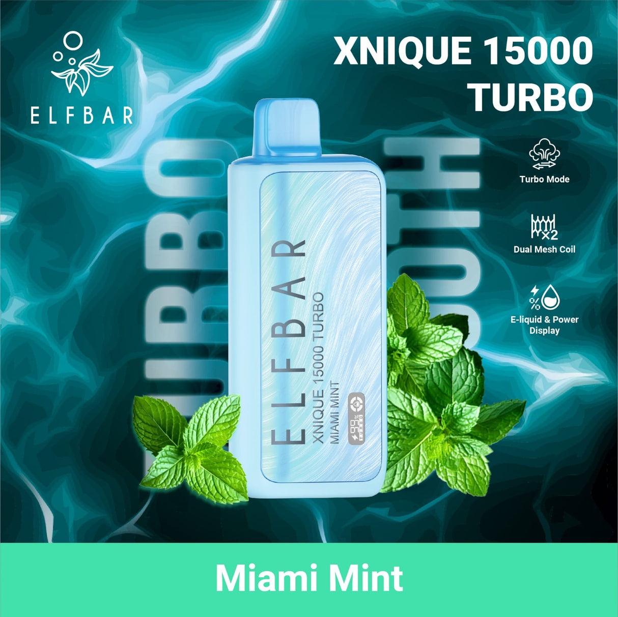 Elfbar Xnique Turbo 15.000 Miami Mint