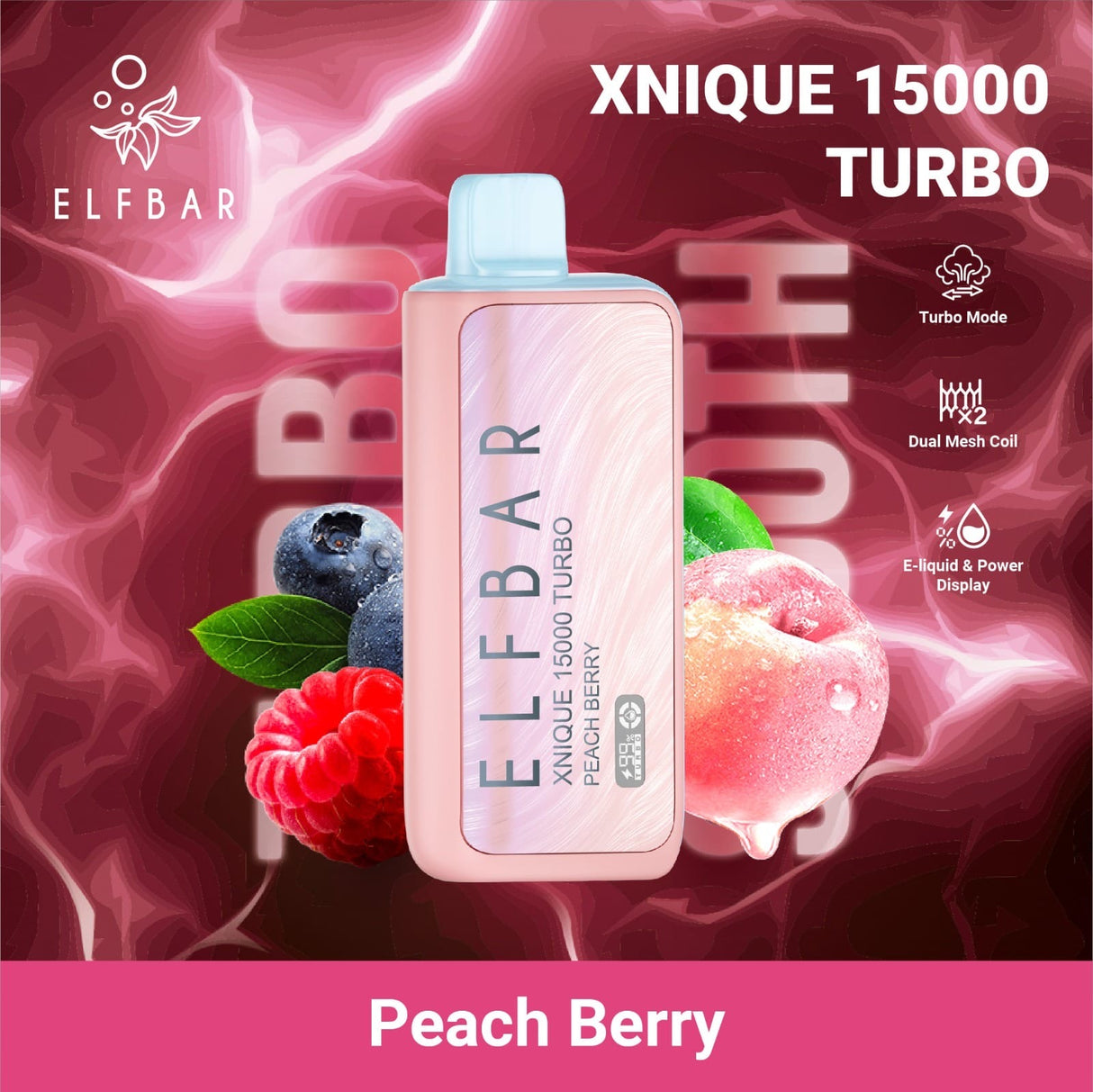Elfbar Xnique Turbo 15.000 Peach Berry