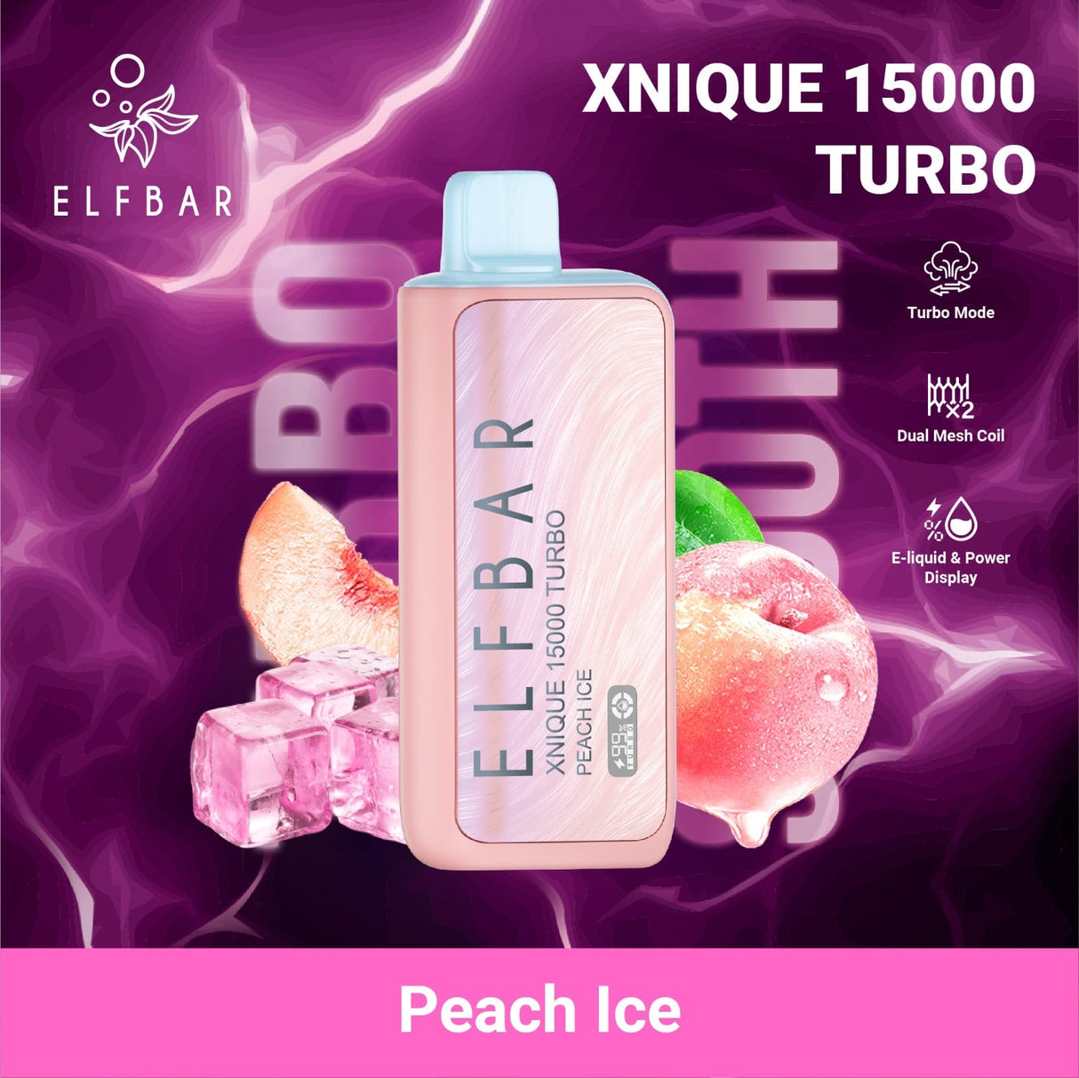 Elfbar Xnique Turbo 15.000 Peach Ice