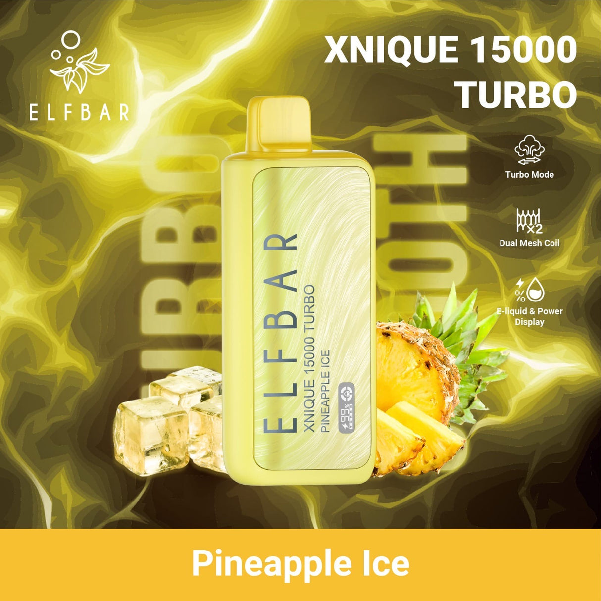 Elfbar Xnique Turbo 15.000 Pineapple Ice