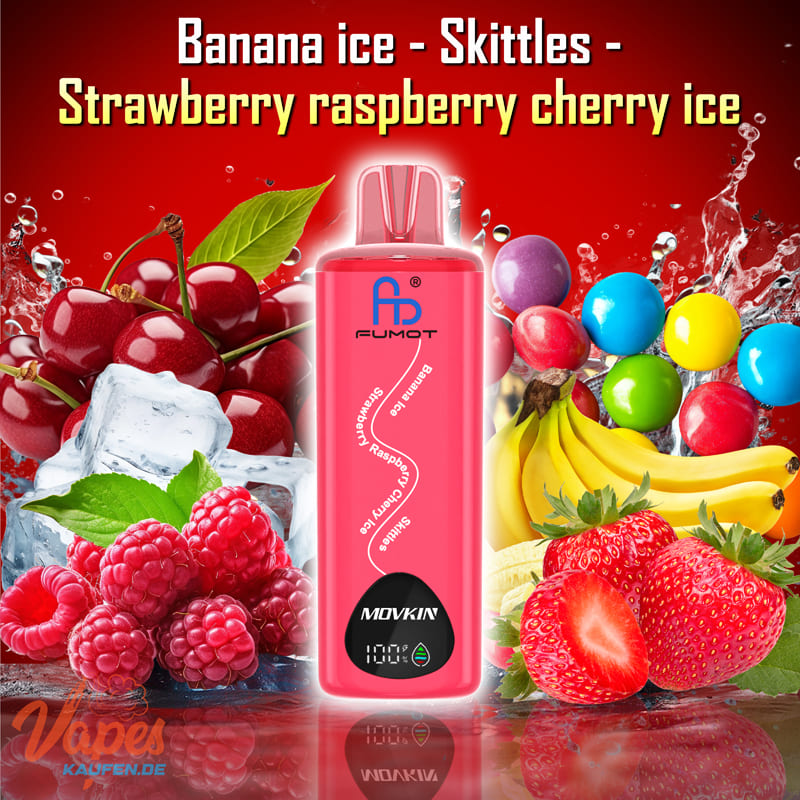 Fumot Eco 3in1 24k Banana Ice-Skittles-Strawberry Raspberry Cherry Ice