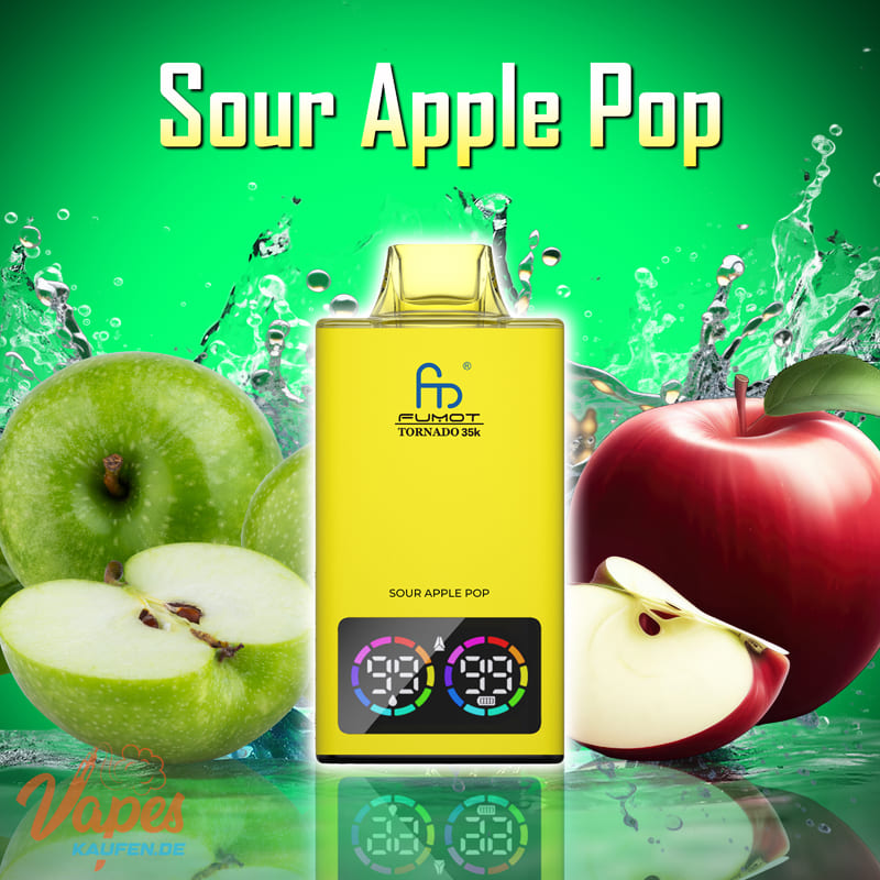 Randm Tornado 35000 sour apple pop