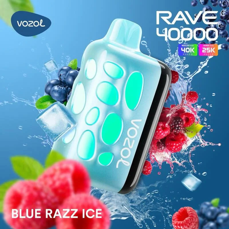 Vozol Rave 40.000 Blue Razz Ice