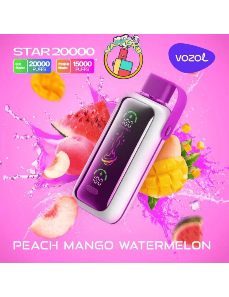 vozol star 20000 peach mango watermelon