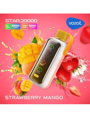 vozol star 20000 strawberry mango