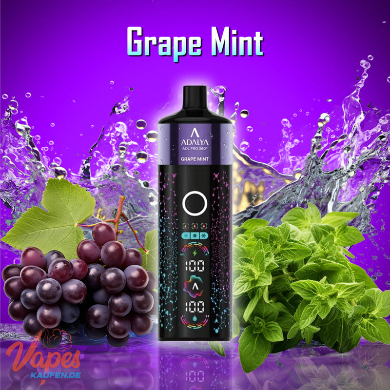 ADALYA EDITION 20K ADL PRO 360° Vape mit 2 % Nikotin – Geschmacksrichtung Grape Mint