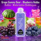 Fumot Eco 3in1 24k Grape Gummy Bear - Blueberry Hubba Bubba - Watermelon Bubblegum