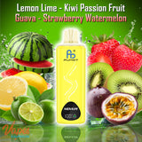 Fumot Eco 3in1 24k Lemon Lime - Kiwi Passion Fruit Guava - Strawberry Watermelon