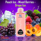 Fumot Eco 3in1 24k Peach Ice - Mixed Berries - Grape Ice
