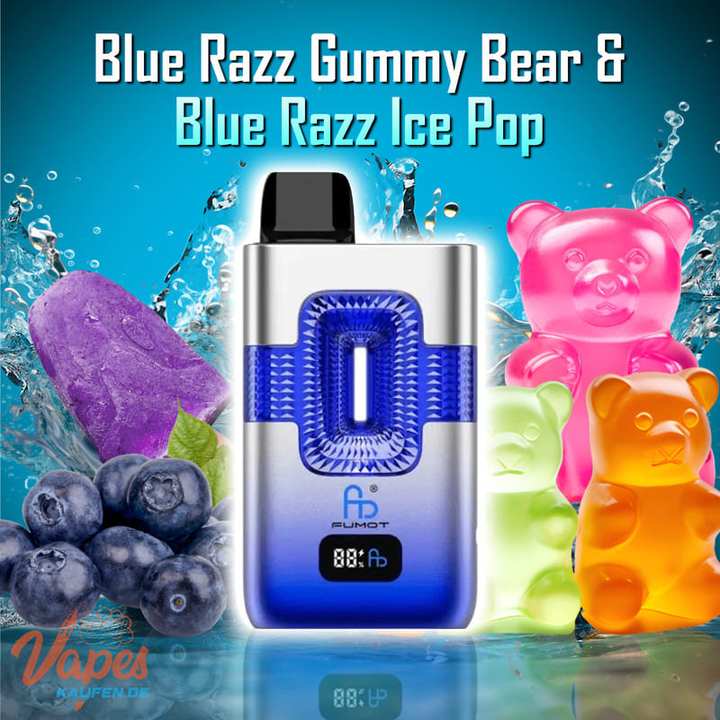 Fumot Randm 2in1 50k Blue Razz Gummy Bear & Blue Razz Ice Pop