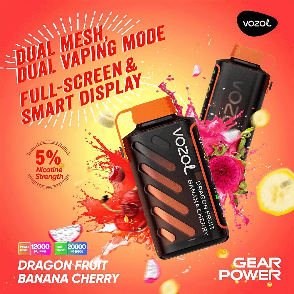 Vozol Gear Power 20000 dragon fruit banana cherry